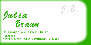 julia braun business card