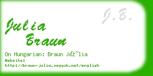 julia braun business card